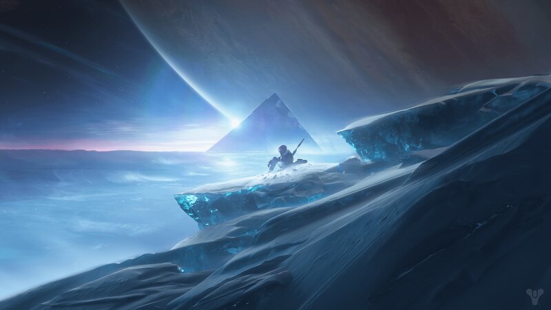 Soldier on Icy Cliff — Blue