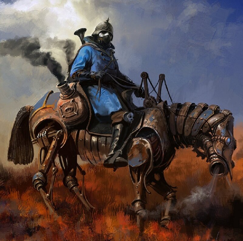 Soldier on Mechanical Horse