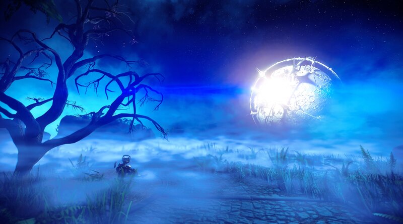 Soldier on Path at Night