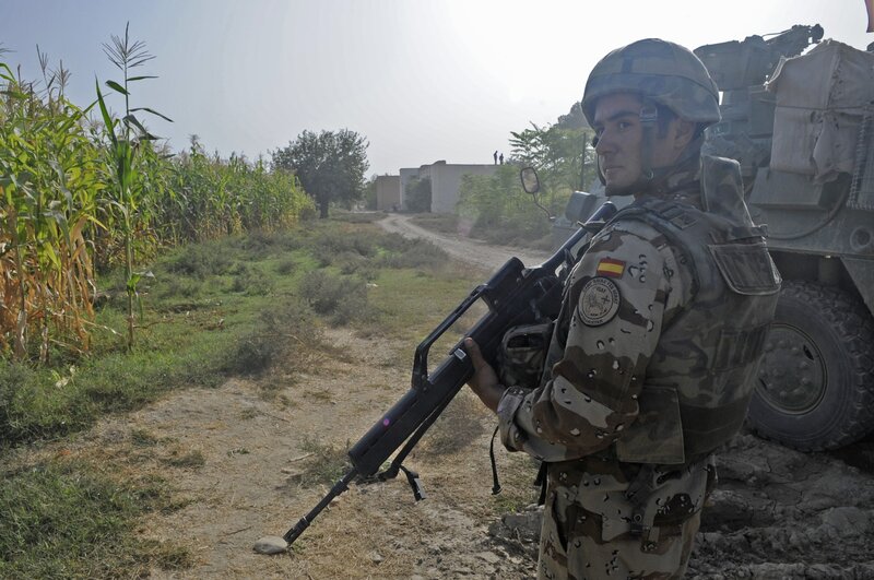 Soldier on patrol in Afghanistan