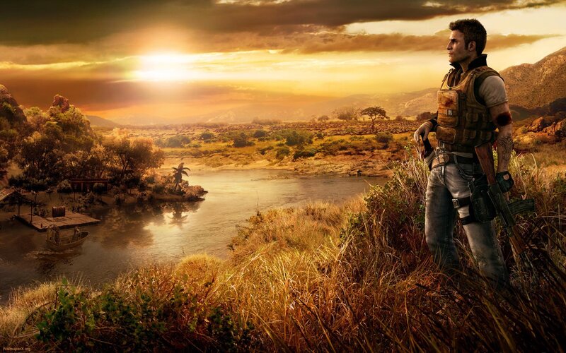 Soldier on Riverbank
