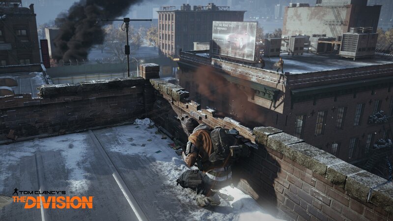 Soldier on Rooftop — Gray