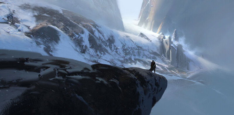 Soldier on Snowy Cliff