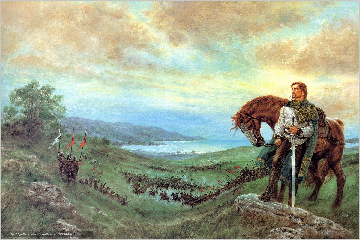 Soldier overlooking battle