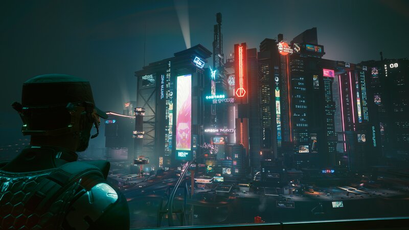Soldier Overlooking City — Black