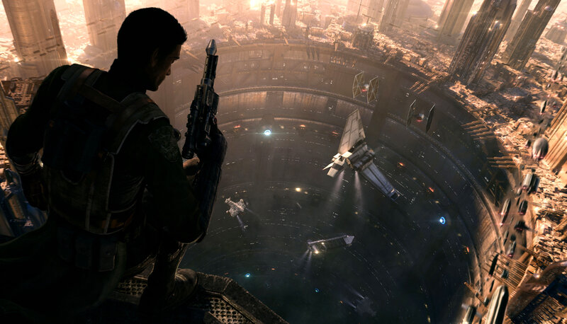 Soldier Overlooking City — Brown