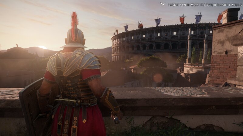 Soldier Overlooking Colosseum