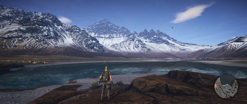 Soldier Overlooking Lake