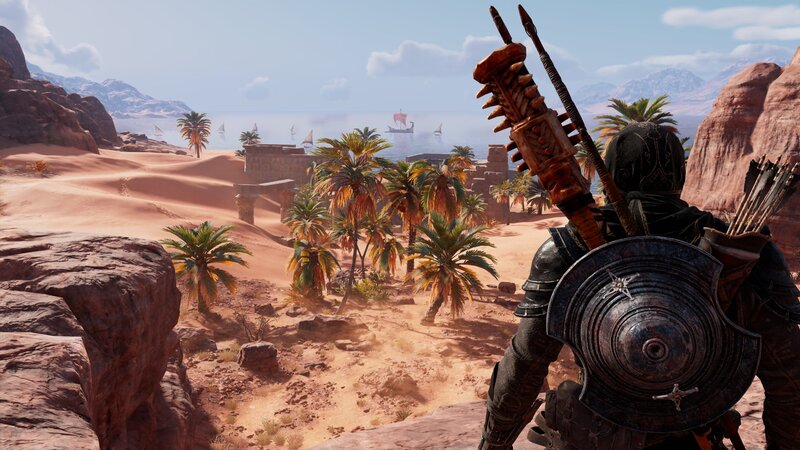 Soldier Overlooking Oasis