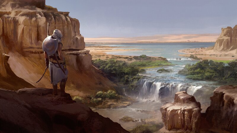 Soldier Overlooking River