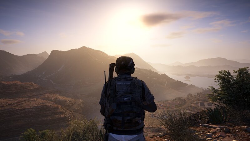 Soldier Overlooking Valley — Brown