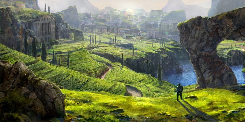 Soldier Overlooking Valley — Green