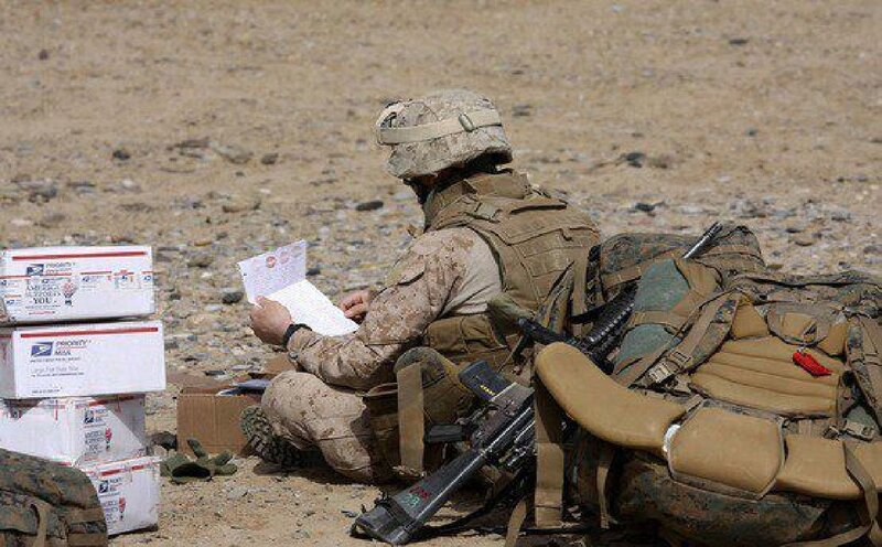 Soldier Reading Letter