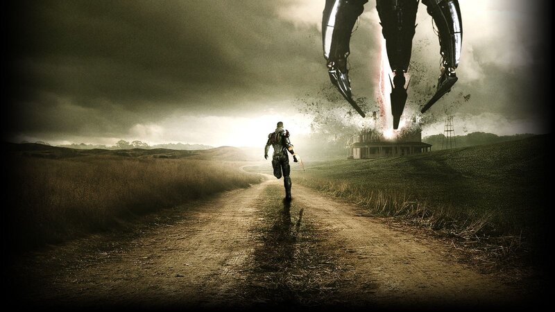 Soldier Running from Robot
