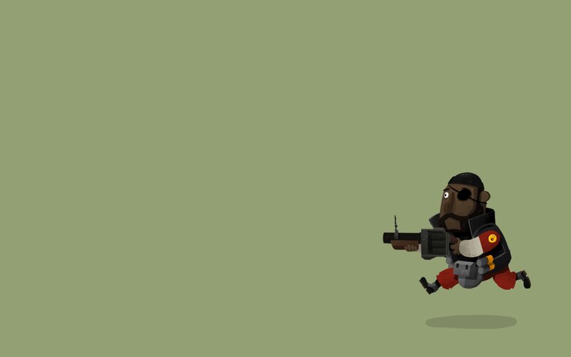 Soldier Running with Gun