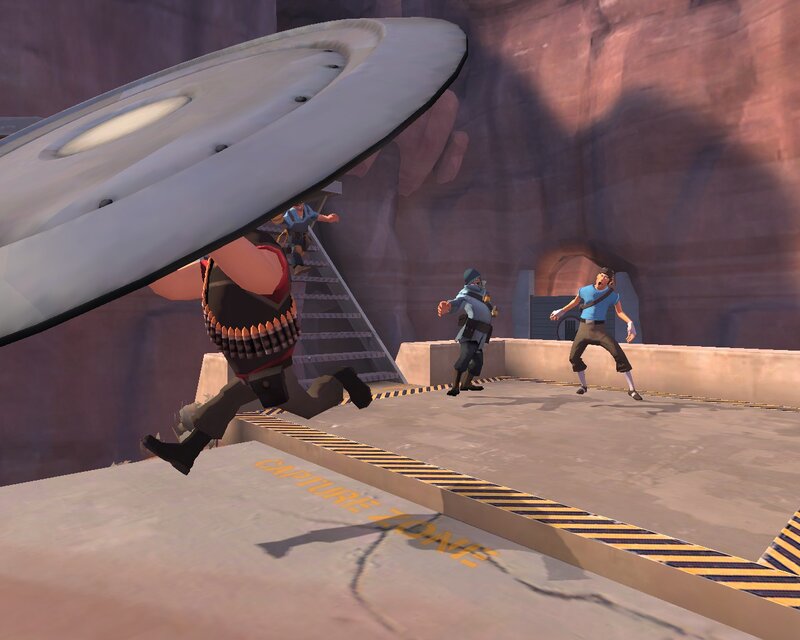 Soldier Running with Shield