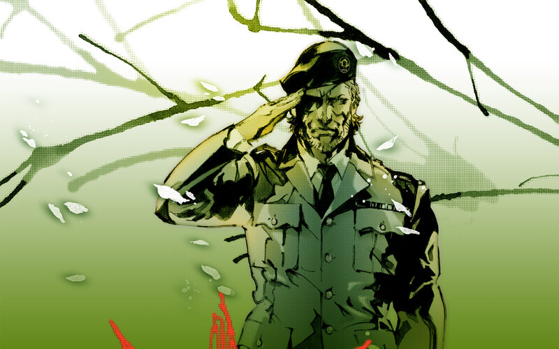 Soldier Saluting — Green, Dramatic