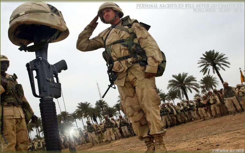 Soldier Saluting Helmet