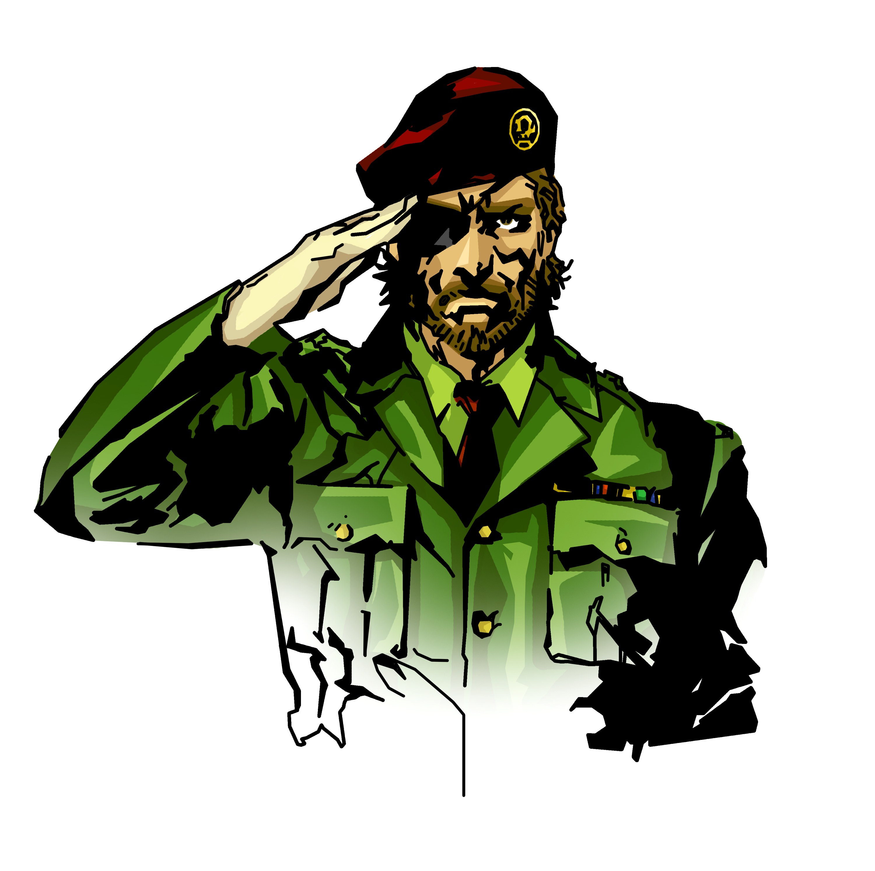 soldier saluting in uniform