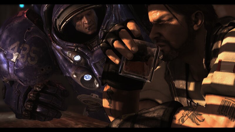 soldier sharing a drink