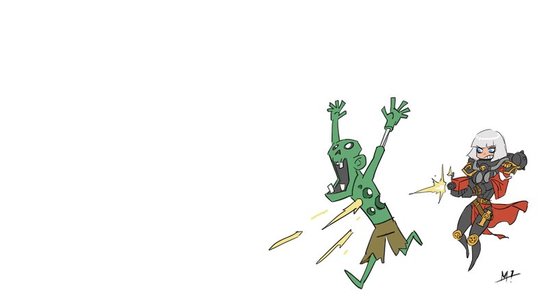 Soldier Shooting Zombie — Green