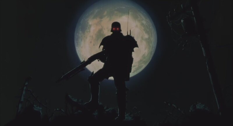 soldier silhouette against moon