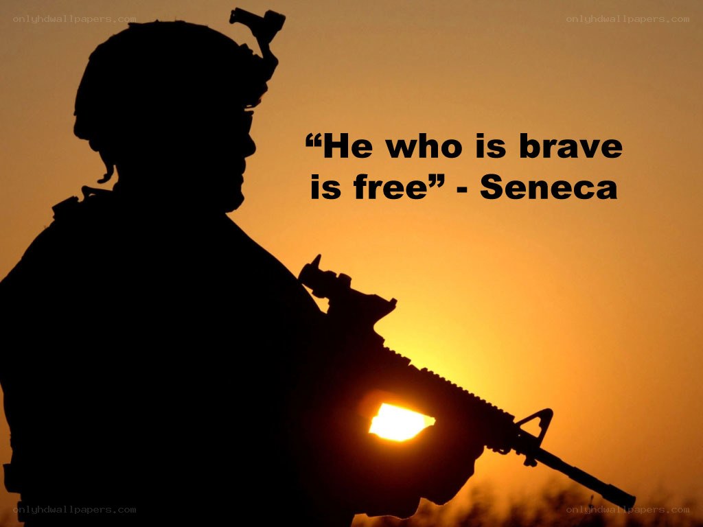 Soldier silhouette at sunset