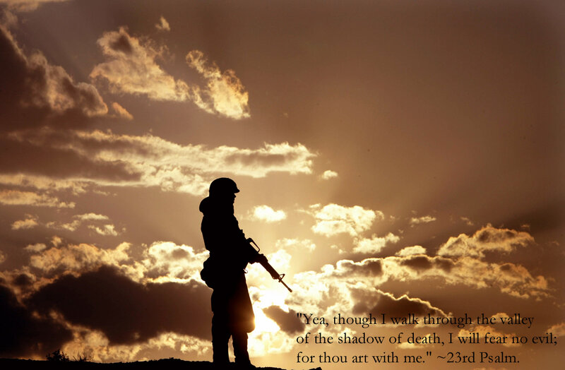 Soldier Silhouette — Brown, Dramatic