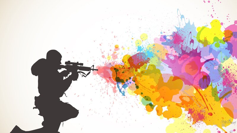 Soldier Silhouette Firing
