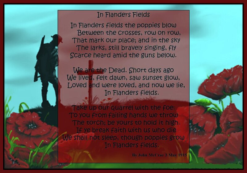 Soldier Silhouette with Poppies