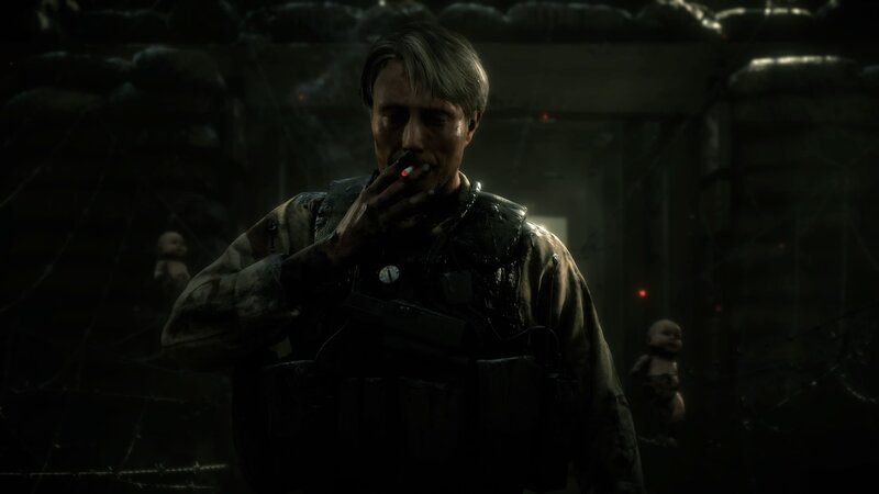 Soldier Smoking Cigarette — Black