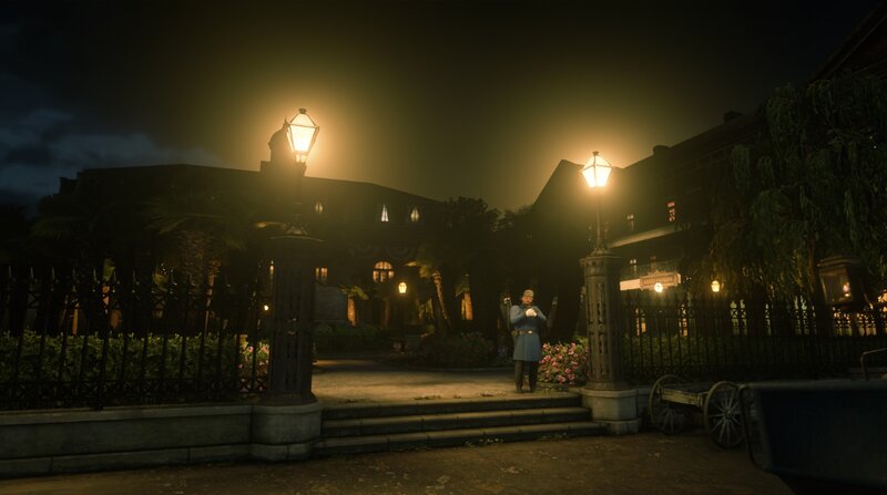 Soldier Standing at Night