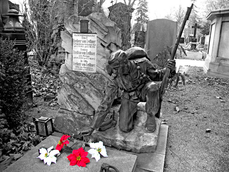 Soldier Statue at Grave