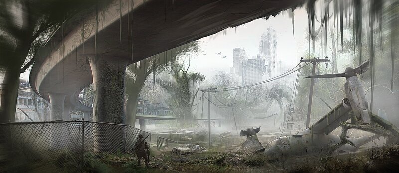 Soldier under Overpass