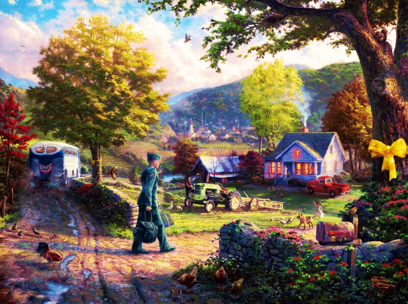 Soldier Walking Home