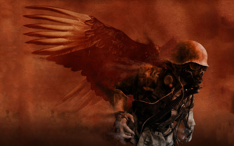 soldier with angel wings