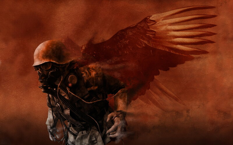 soldier with angel wings