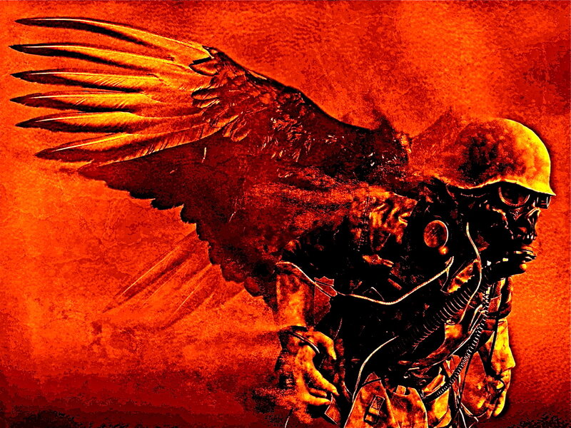 soldier with angel wings
