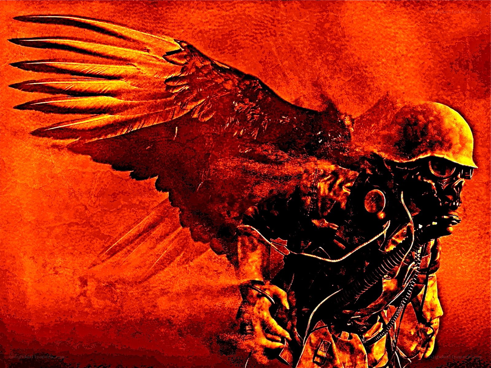 soldier with angel wings
