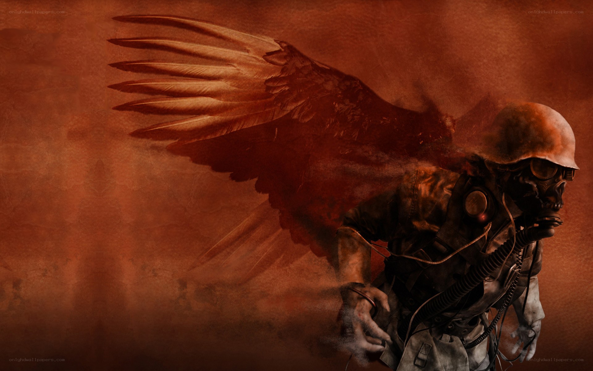 soldier with angel wings