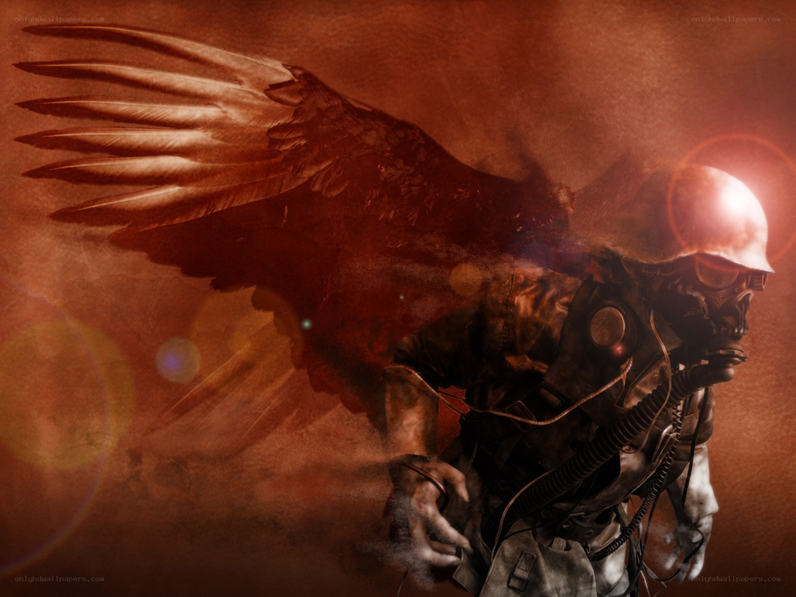 soldier with angel wings