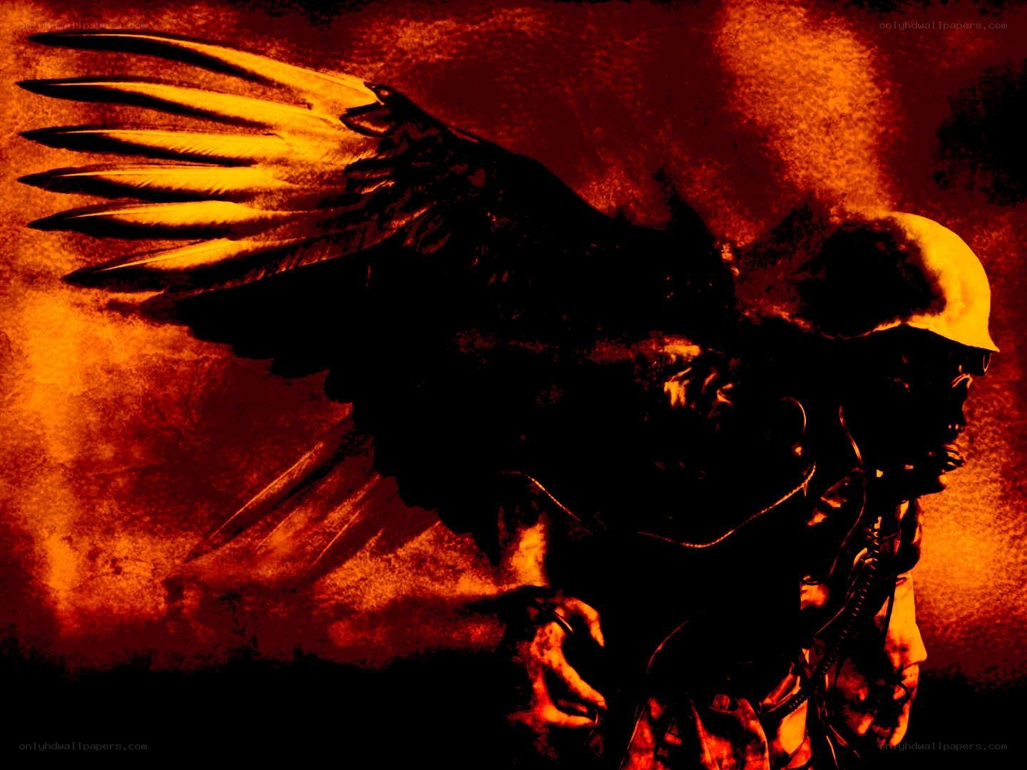 soldier with angel wings