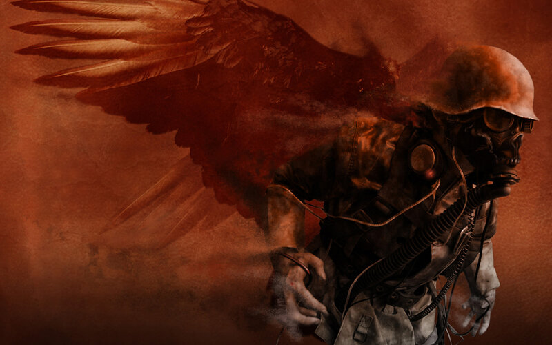 soldier with angel wings