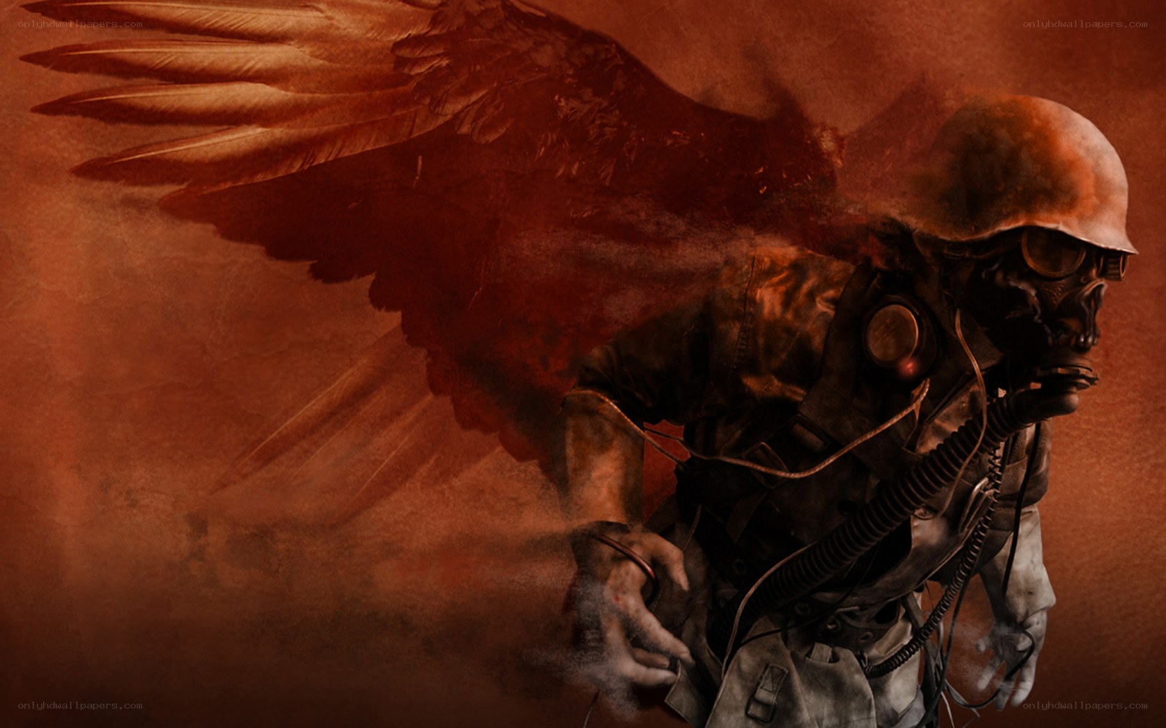 soldier with angel wings