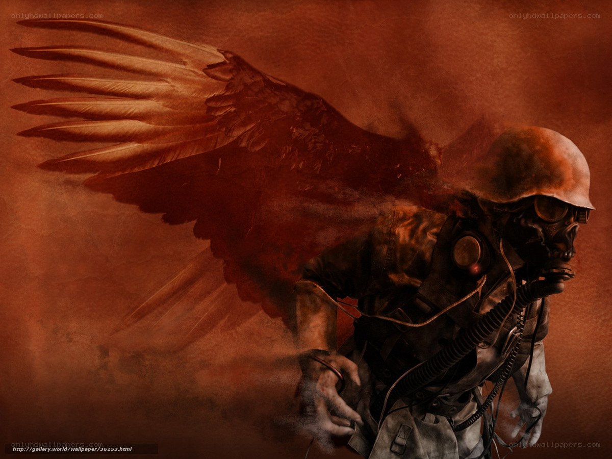 soldier with angel wings