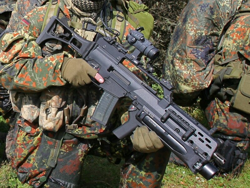Soldier with assault rifle