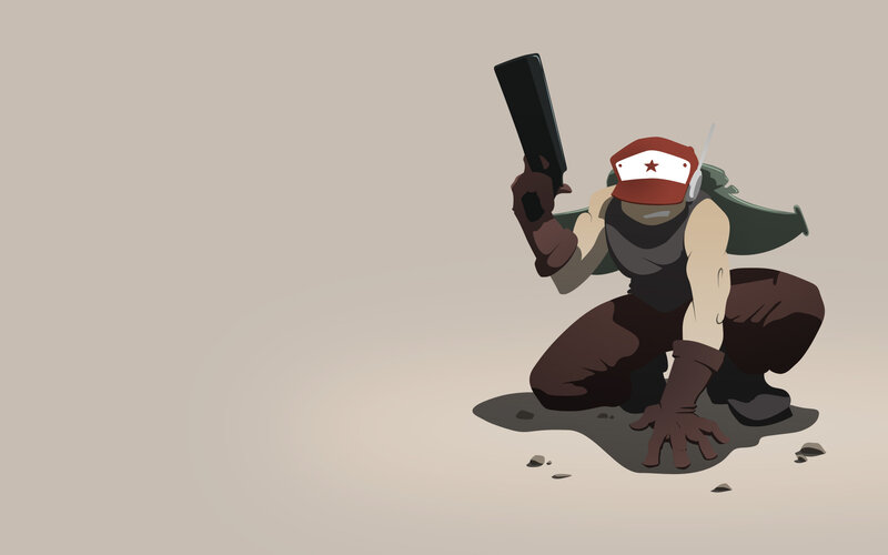 soldier with baton crouching