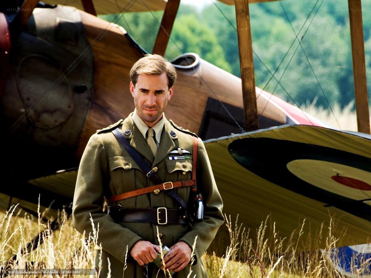 Soldier with biplane