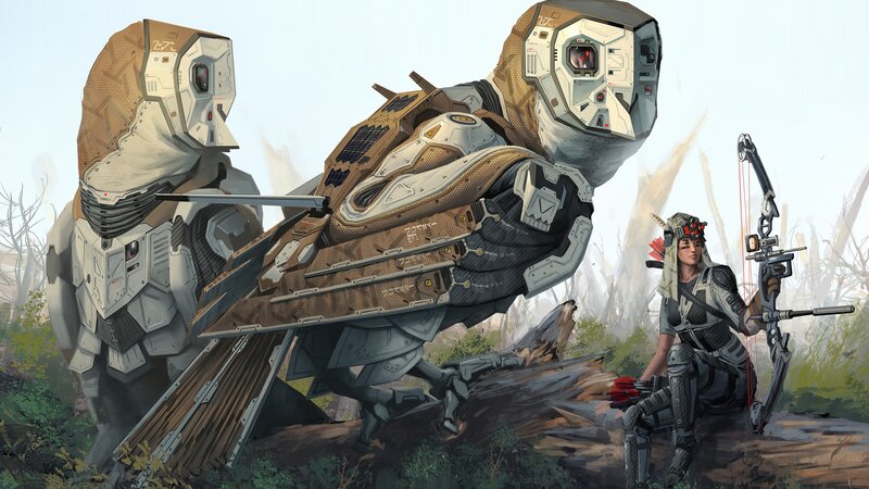 Soldier with Bow and Mech