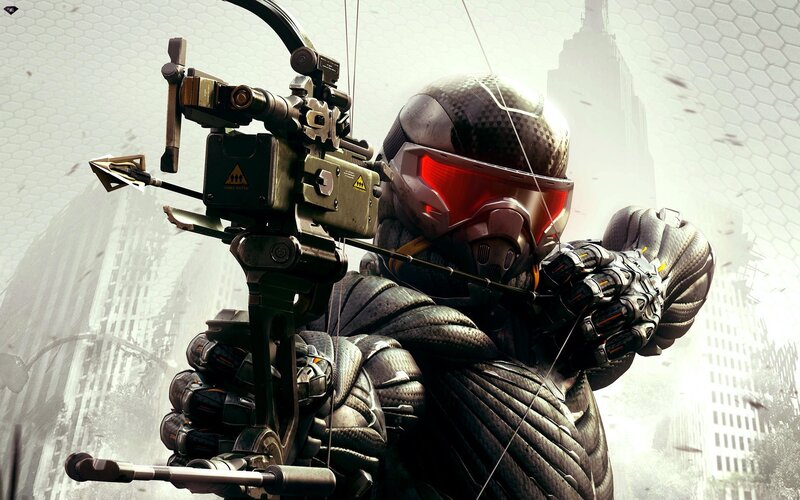 Soldier with Bow — Black, Dramatic, Digital Art, Helmet, City, Gray